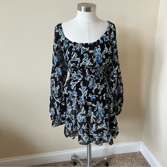 New! Tanya Taylor Edita Dress long sleeve floral 17390 - Picture 5 of 13